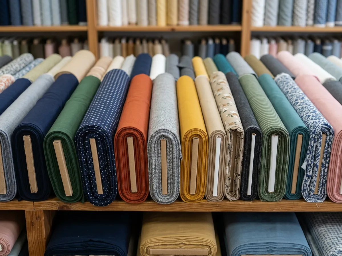 Telas de algodón en colores variados